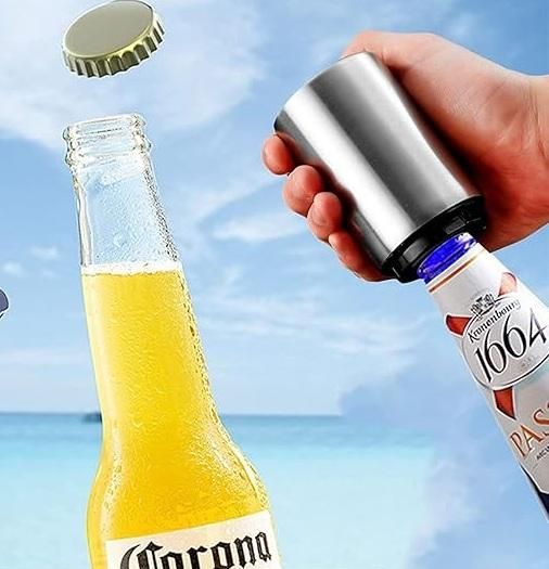 Automatic Push & Pull Bottle Opener Stainless Steel